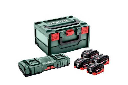 METABO Basic set (nabíječka + akumulátory) 18V / 4x LiHD 10 Ah + ASC 145 DUO + kufr 685143000