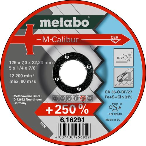 METABO Brusný kotouč 125x7,0x22,23 mm M-Calibur 616291000